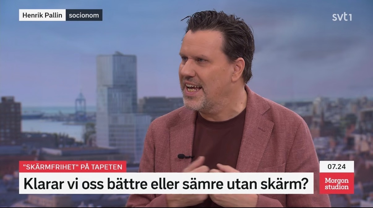 Henrik Pallin intervjuas i SVT Morgonstudion